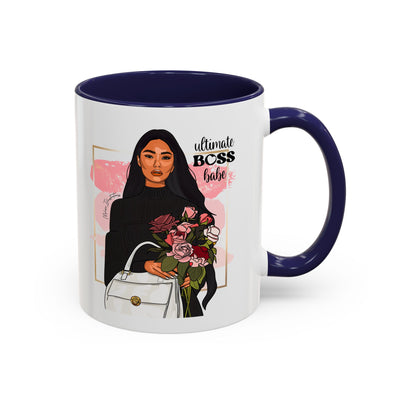 Ultimate Boss Babe Coffee Mug - Floral Design, Empowering Drinkware for Women