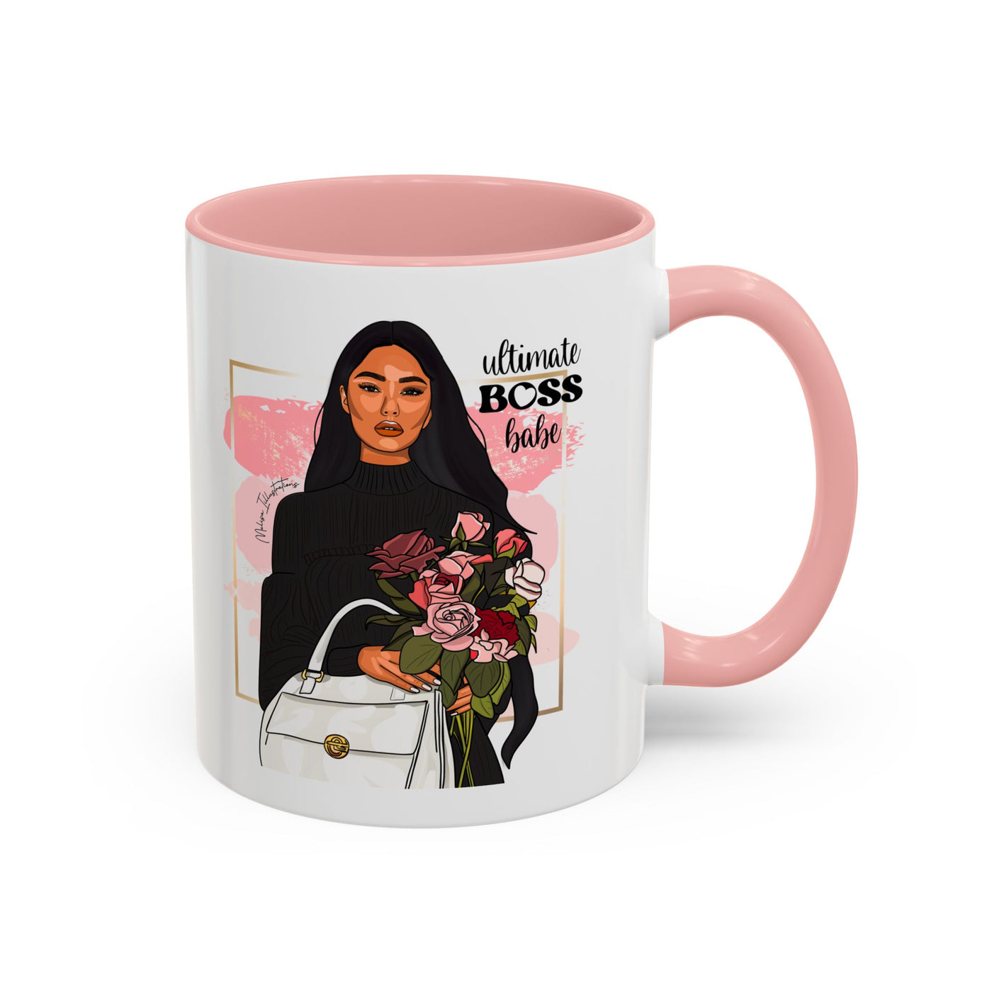 Ultimate Boss Babe Coffee Mug - Floral Design, Empowering Drinkware for Women