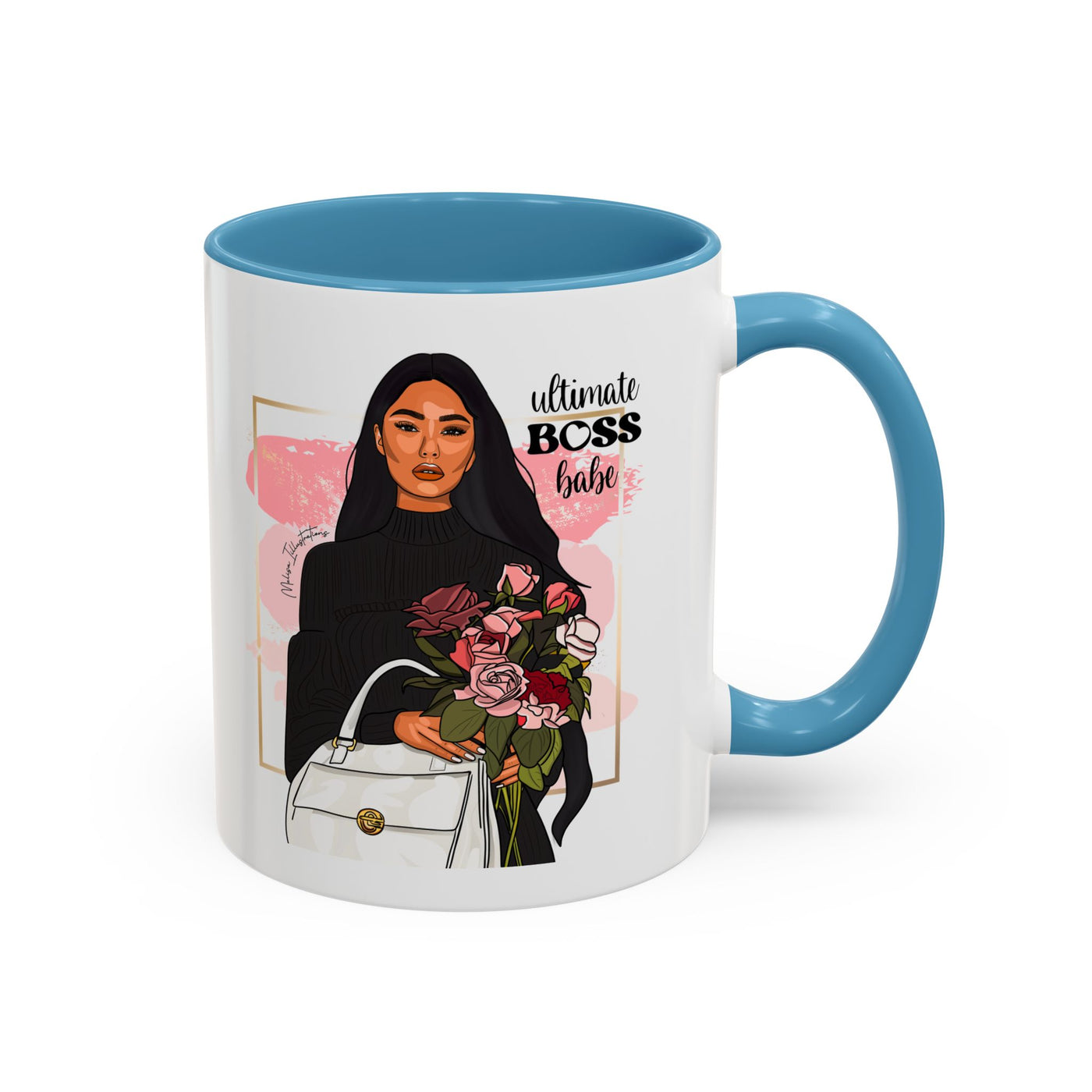 Ultimate Boss Babe Coffee Mug - Floral Design, Empowering Drinkware for Women