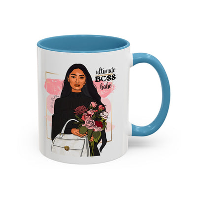 Ultimate Boss Babe Coffee Mug - Floral Design, Empowering Drinkware for Women