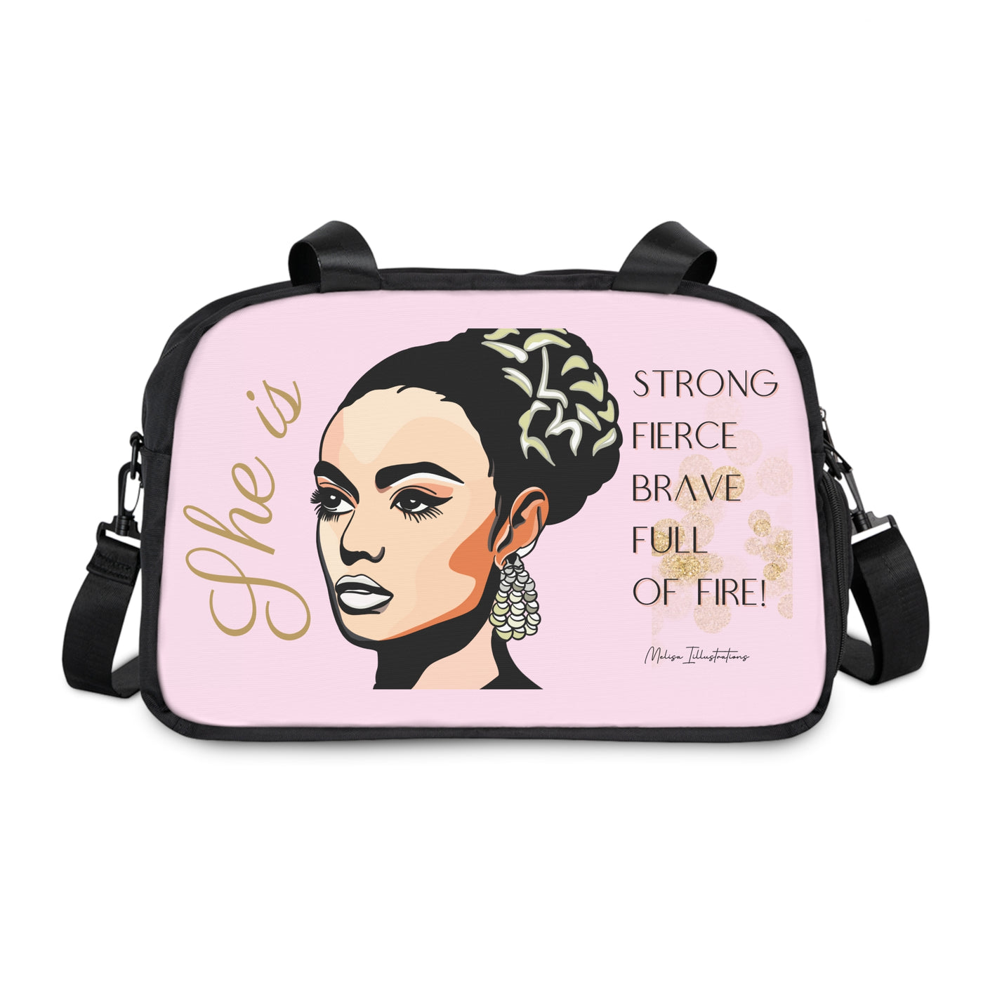 Empowered Makeup Handbag – Strong, Fierce & Full of Fire Design