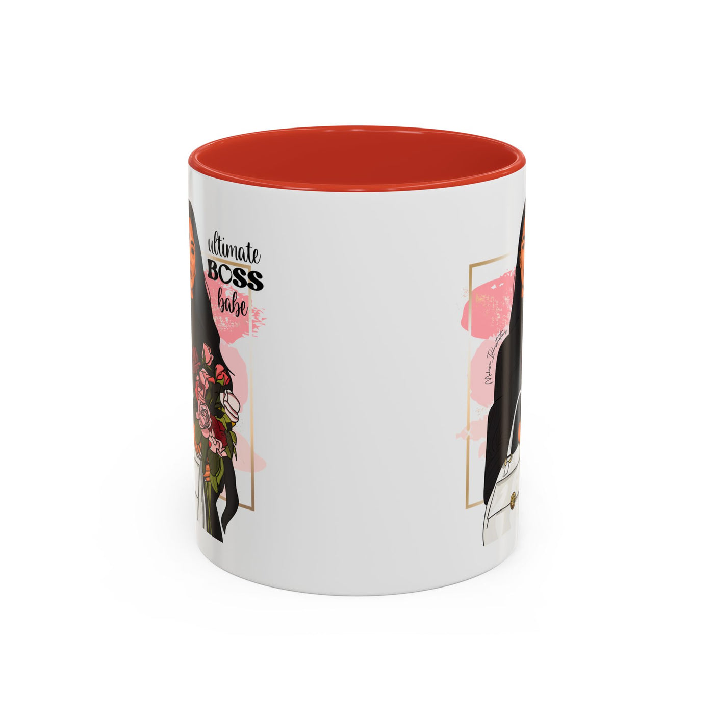 Ultimate Boss Babe Coffee Mug - Floral Design, Empowering Drinkware for Women