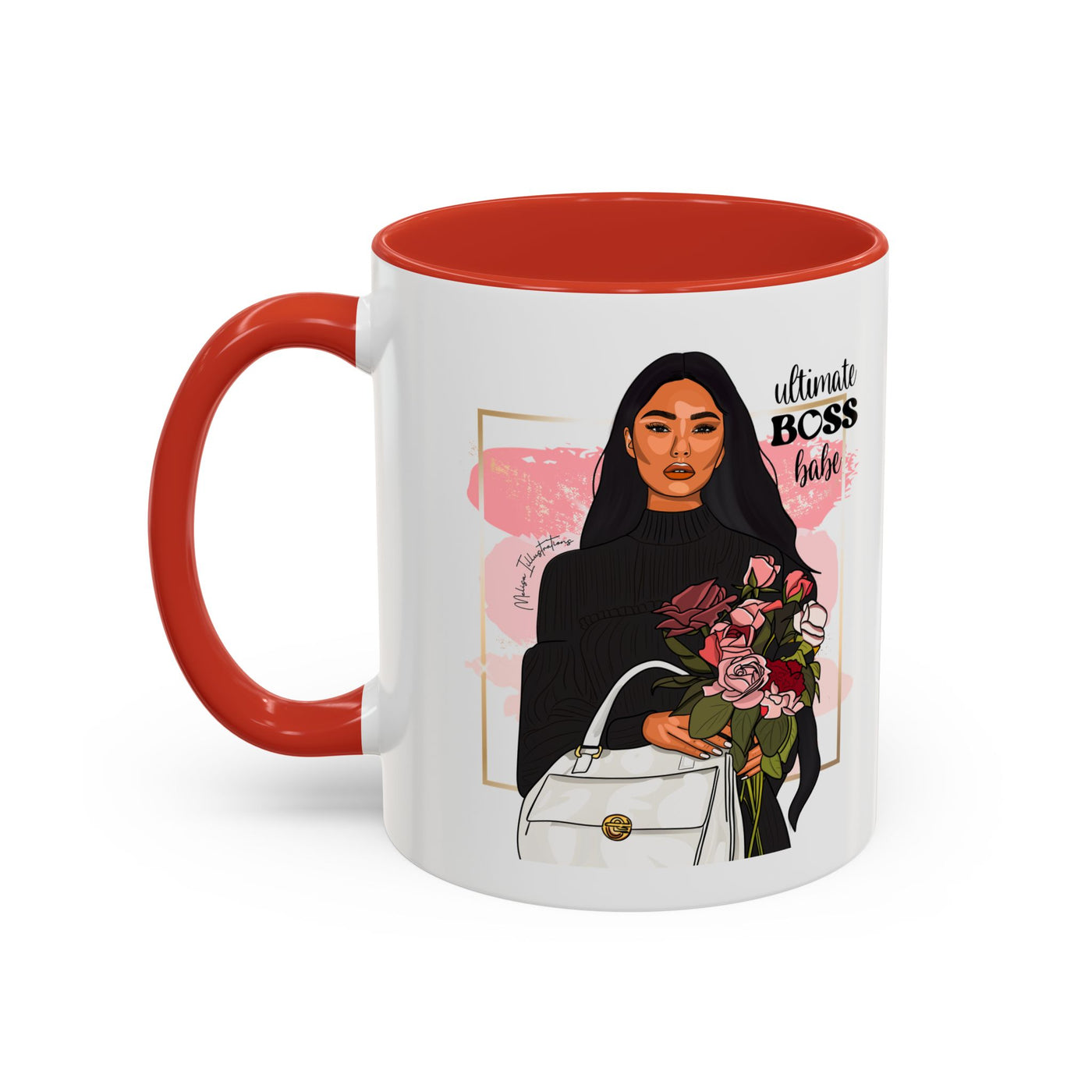 Ultimate Boss Babe Coffee Mug - Floral Design, Empowering Drinkware for Women