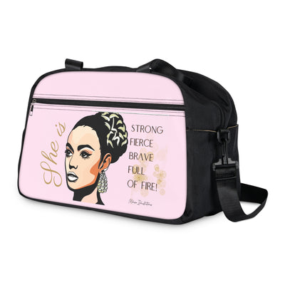 Empowered Makeup Handbag – Strong, Fierce & Full of Fire Design