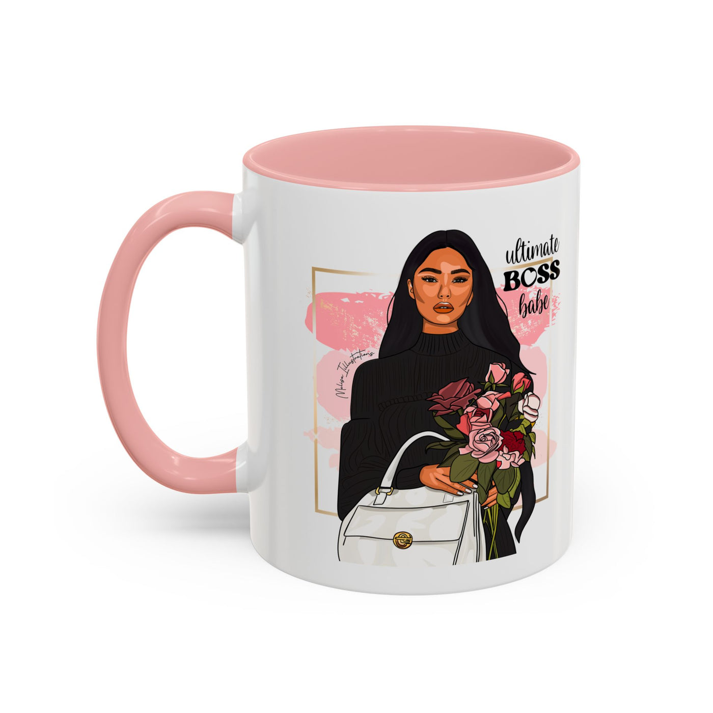 Ultimate Boss Babe Coffee Mug - Floral Design, Empowering Drinkware for Women