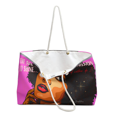 Empowering Weekender Bag - 'The Sun Does Not Ask Permission to Shine' Design