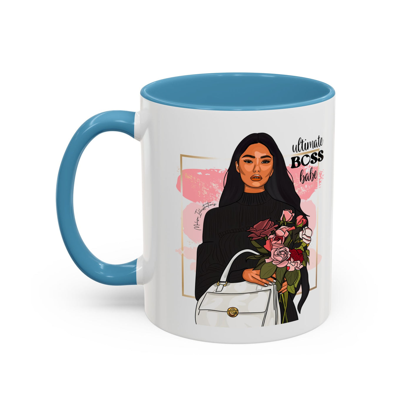 Ultimate Boss Babe Coffee Mug - Floral Design, Empowering Drinkware for Women