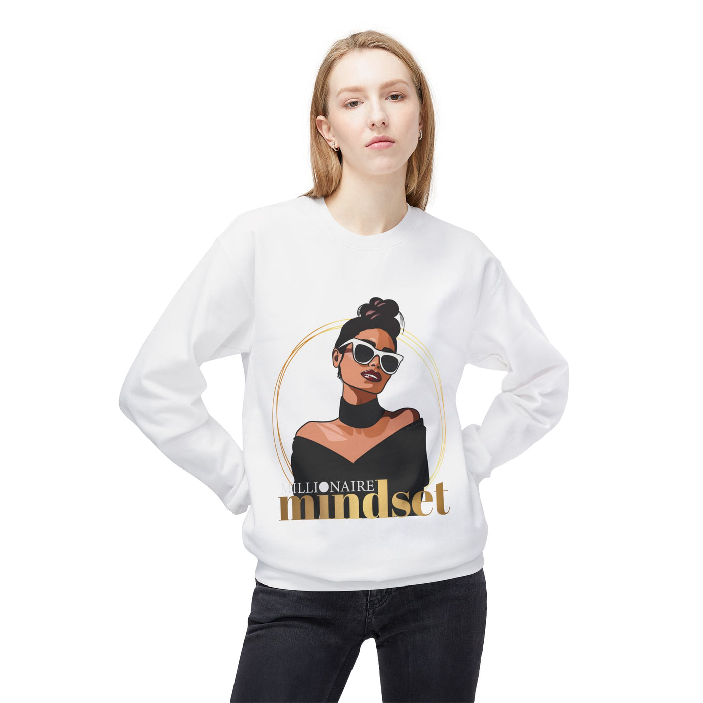 Millionaire Mindset Inspirational Sweatshirt - Unisex Midweight Fleece