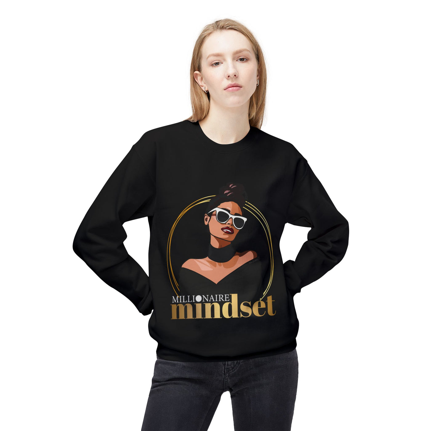 Millionaire Mindset Inspirational Sweatshirt - Unisex Midweight Fleece