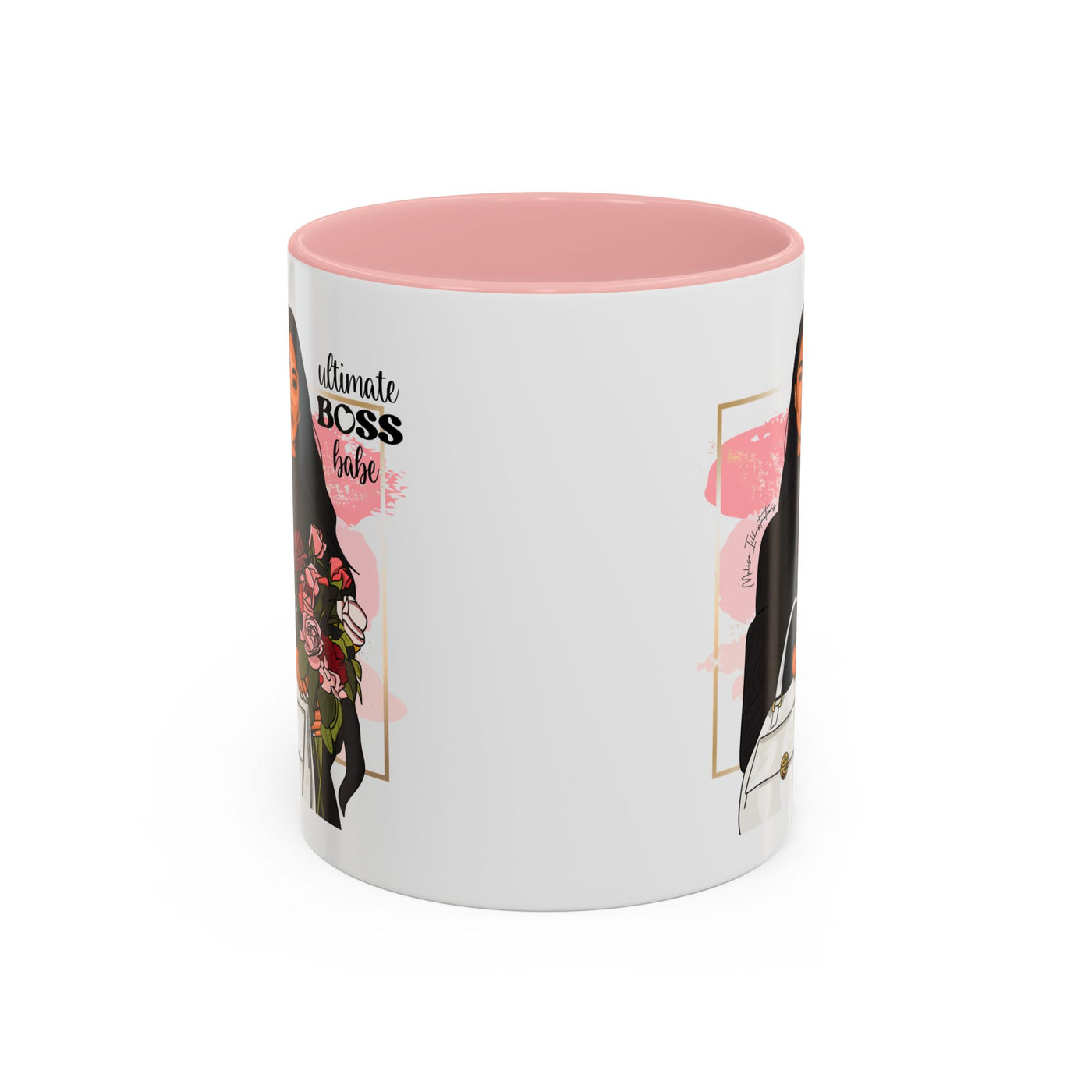 Ultimate Boss Babe Coffee Mug - Floral Design, Empowering Drinkware for Women