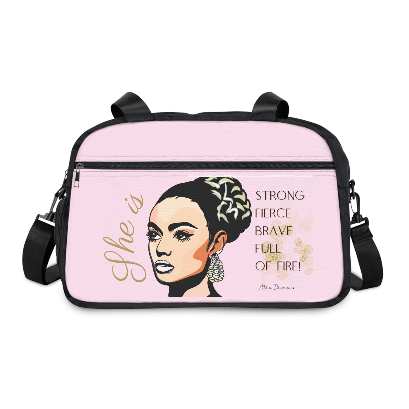 Empowered Makeup Handbag – Strong, Fierce & Full of Fire Design