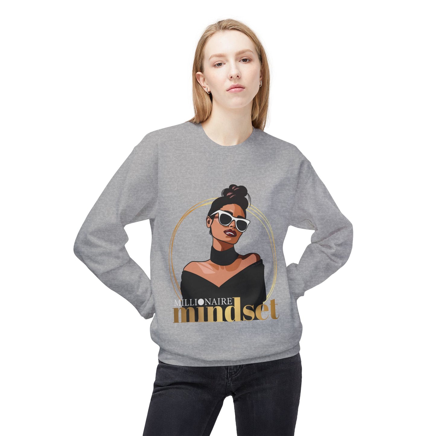 Millionaire Mindset Inspirational Sweatshirt - Unisex Midweight Fleece